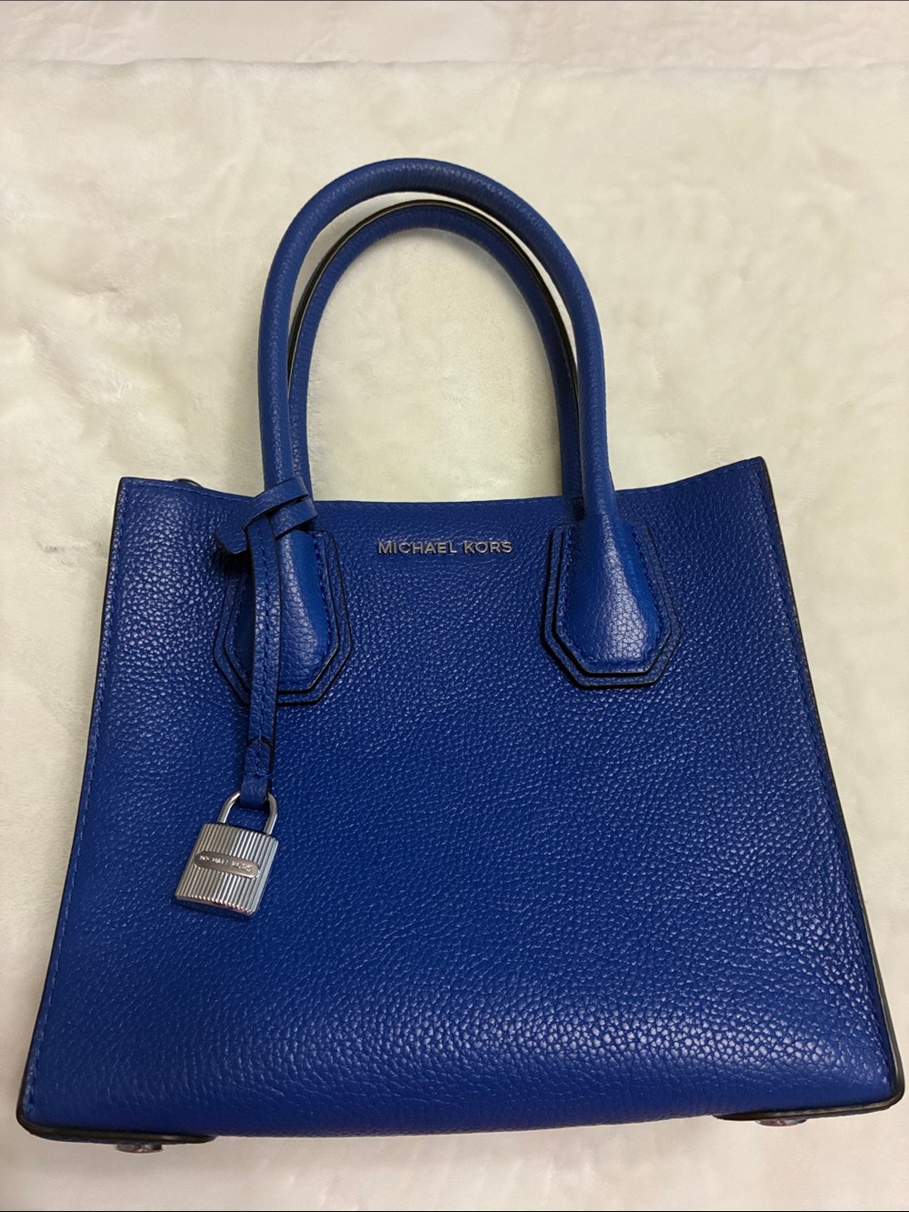 Michael Kors Electric Blue Pebbled Leather Satchel